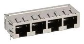 MODJACK RA FLGLS CAT5 PTH 4PORT SHIELD 44150-0012