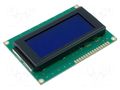 Display: LCD; alphanumeric; STN Negative; 16x4; blue; 87x60x13.6mm RAYSTAR OPTRONICS RC1604A-BIW-ESV