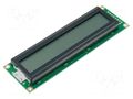 Display: LCD; alphanumeric; FSTN Positive; 24x2; yellow; LED; 2x8 RAYSTAR OPTRONICS RC2402A-FHY-CSV