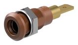 BANANA CONNECTOR, BROWN, SOCKET, 25A 64.3040-27