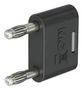 BANANA CONNECTOR, BLACK, PLUG, 32A 64.4012-21