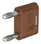 BANANA CONNECTOR, BROWN, PLUG, 32A 64.4012-27