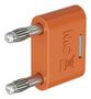 BANANA CONNECTOR, ORANGE, PLUG, 32A 64.4012-30