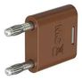 BANANA CONNECTOR, BROWN, PLUG, 32A 64.4010-27