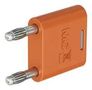 BANANA CONNECTOR, ORANGE, PLUG, 32A 64.4010-30