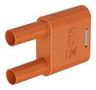 BANANA CONNECTOR, ORANGE, PLUG, 32A 66.4010-30