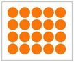 LABEL, PAPER, ORANGE, 25MM MP010419