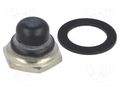 Cap; Actuator colour: black; nickel-plated brass,silicone APEM U589