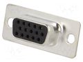 Connector: D-Sub HD; PIN: 15; plug; female; for cable; soldering ENCITECH HDS-15-F-T-B-M