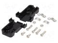 Enclosure for connectors: D-Sub; D-Sub 9pin,D-Sub HD 15pin ENCITECH CCOV09-SC-BK