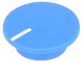 Cap; plastic; push-in; blue; Indicator: white line CLIFF K21-BLUE-L