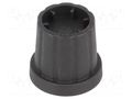 Knob; with flange; plastic; Øshaft: 4mm; Ø16.5x19.2mm; black CLIFF K21-4S