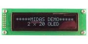 OLED MODULE, COB, 20X2, SPI, 5V MCOB22005A1V-EWS