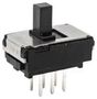 SLIDE SWITCH, DPDT, 0.1A, 12VDC, THT EG2209A