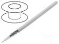 Wire: coaxial; RG59BU-F; wire; Cu; PVC; white; 100m; Øcable: 5.8mm TECHNOKABEL RG59B/U-F