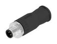 SENSOR CONN, M12, PLUG, 4POS, SCREW 43-00100