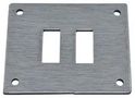 FACE PLATE, 2POS, 55X45X2MM, ALUM FMP-2