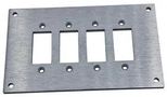 FACE PLATE, 4POS, 107X66X2.5MM, ALUM FSP-4-SSPF
