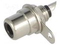 Connector: RCA; socket; female; straight; soldering; nickel plated LUMBERG BTO1B