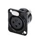 XLR CONN, RCPT, 3POS, PANEL MOUNT RC3FDL-B