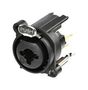 XLR CONN, RCPT, 3POS, PANEL/PCB RCJ6FA-V