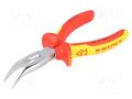 Pliers; insulated,curved,half-rounded nose; steel; 160mm; 1kVAC KNIPEX KNP.2526160