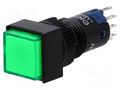 Switch: push-button; Pos: 2; SPDT; 0.5A/250VAC; 1A/24VDC; ON-(ON) ONPOW V12F-11-230G