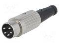 Connector: DIN; plug; male; PIN: 5; 240°; straight; for cable; 34V; 2A DELTRON 610-0510