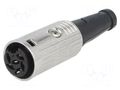 Connector: DIN; plug; female; PIN: 6; 240°; straight; for cable; 34V DELTRON 600-0600