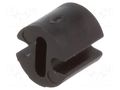 Spacer sleeve; LED; Øout: 4.5mm; ØLED: 3mm; L: 4mm; black; UL94V-2 FIX&FASTEN FIX-LEDH-4