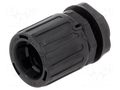 Straight terminal connector; Thread: metric,outside; polyamide HELLERMANNTYTON HG16-S-M20-PA66-BK