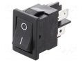 ROCKER; DPST; Pos: 2; ON-OFF; 10A/250VAC; black; none; 8500 BULGIN AE-H8550VBACA