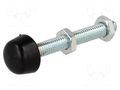 Clamping bolt; Thread: M6; Base dia: 12mm; Kind of tip: rounded ELESA+GANTER GN708.1-M6-55-B-ST