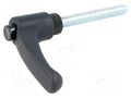 Lever; adjustable; Thread len: 60mm; Lever length: 63mm; -30÷130°C ELESA+GANTER ERX.63P-M8X60-C1