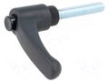 Lever; adjustable; Thread len: 45mm; Lever length: 63mm; -30÷130°C ELESA+GANTER ERX.63P-M8X45-C1