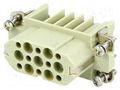 Connector: HDC; contact insert; female; 10A; 250V; Han® D; PIN: 15 HARTING 09210153101