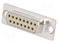 Connector: D-Sub; PIN: 15; plug; female; for cable; straight HARTING 09670154715