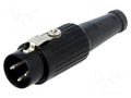 Connector: DIN; plug; male; PIN: 3; 180°; straight; for cable; 34V; 2A DELTRON 591-0300