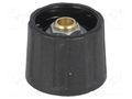 Knob; without pointer; ABS; Øshaft: 6.35mm; Ø20x15.5mm; black OKW A2520630