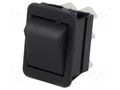 ROCKER; DPDT; Pos: 2; ON-(ON); 16A/250VAC; black; none; 1550 BULGIN AE-C1561ABBB