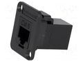 Coupler; EH; Cat: 6; RJ45 socket,both sides; Holes pitch: 19x24mm SWITCHCRAFT EHRJ45P6