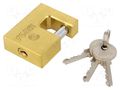 Padlock; mandrel; brass; Equipment: key x3; 50mm MEGA MGA-24550