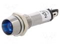 Indicator: LED; recessed; blue; 12VDC; Ø8.2mm; IP40; for soldering NINIGI IND8-12B-B