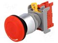 Switch: emergency stop; 22mm; Stabl.pos: 2; NC; red; none; 3A/230VAC AUSPICIOUS LEB22-1-C