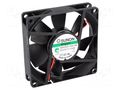 Fan: DC; axial; 24VDC; 80x80x20mm; 61.16m3/h; 38dBA; Vapo; Len: 300mm SUNON ME80202V1-A99