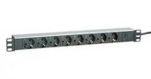 POWER OUTLET STRIP, 10A/250VAC, 8 OUTLET 19.07.1622
