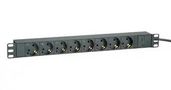POWER OUTLET STRIP, 10A/250VAC, 8 OUTLET 19.07.1623