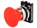 Switch: emergency stop; 22mm; Stabl.pos: 2; red; IP55; mushroom PROMET NEK22M-DR/PC