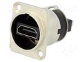 Adapter; HDMI socket x2; shielded; gold-plated; Colour: silver NEUTRIK NTR-NAHDMIW