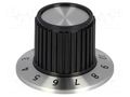 Knob; with flange; plastic; Øshaft: 6.35mm; Ø22.7x23.7mm SCI RN-112A